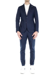 COMPLETO ABITO CERIMONIA UOMO MANUEL RITZ 3632A3728JC 243374 89 BLU ORIGINAL2024 - Picture 1 of 4