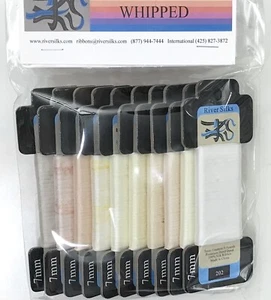 River Silks 7mm Silk ribbon collection Whipped off whites embroidery needlepoint - Picture 1 of 1