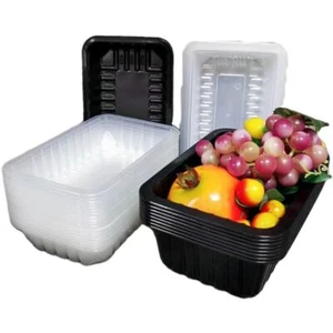 Bandejas de plástico de comida rápida a la venta bandeja de secado de plástico para frutas verduras pollo - Imagen 1 de 9