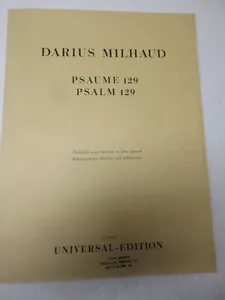 Darius Milhaud Psalm 129 für Baritonstimme und zwei Klaviere Noten Universal - Bild 1 von 3