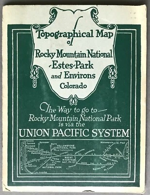 [Colorado]  Topographical Map of Rocky Mtn. Nat’l-Estes-Park  Union Pacific 1923 - Image 1 of 4