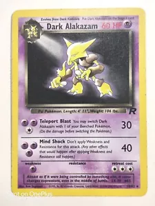 Pokemon Dark Alakazam Unlimited Team Rocket Raro 18/82 Ligeramente Jugado LP - Imagen 1 de 6