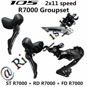 New Shimano 105 R7000 2x11 Road Bike Groupset 3 Pcs FD+RD+Shifter Set ST-R7000 - Picture 1 of 5