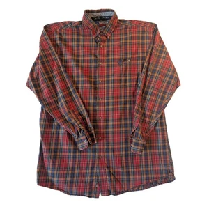 Wrangler George Strait Plaid Shirt Size Large Western Cowboy Cut rodeo rustic - Picture 1 of 3
