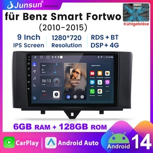 6G+128GB Autoradio Carplay Android 14 Für Smart Fortwo 451 2010-2015 GPS 8-Kern - Bild 1 von 18