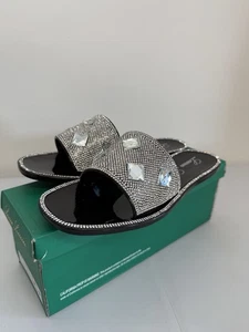 Lauren Larraine Bianca Damen-Sandalen schwarz und silberfarben 9 - Bild 1 von 6