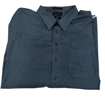 Paul Fredrick Mens Dress Shirt 22x35 Classic Fit Blue Orange 2 Ply Cotton - Image 1 of 4
