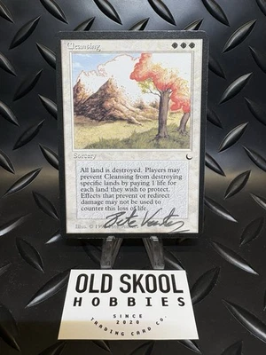 Magic the Gathering ~ MTG ~ Cleansing ~ Signed by Pete Venters LP+ - Image 1 of 3