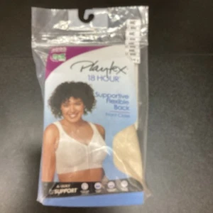 Playtex Women's 18 Hour Front-Close Wirefree Bra With Flex Back 4695 Lt Beige - Picture 1 of 4