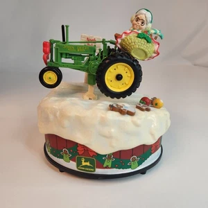 John Deere Obra Maestra Enesco Mrs. Claus Vacaciones Caja Musical 1999 Navidad - Imagen 1 de 23