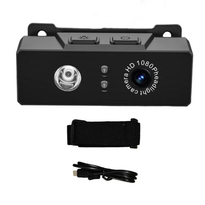 Mini Head-mounted Action Camera 1080P HD Camcorder Night Vision w/ LED Light - Bild 1 von 4