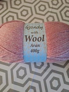 Wendy Aran With Wool 400g - Knitting Crochet Yarn With Wool - 5510 Clematis - Picture 1 of 4