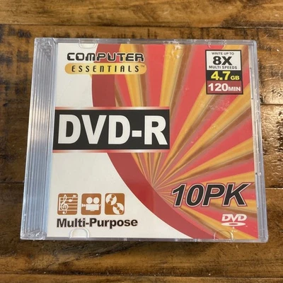 DVD+R New Sealed Computer Essentials 4.7 GB 120 Min Recordable Discs Data Video - Image 1 of 4