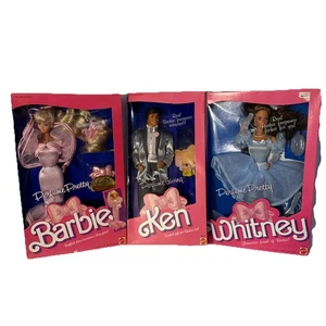 1987 3er Set Barbie Whitney Ken Puppe Parfum hübsch Mattel 4551 4557 4554 NRFB* - Bild 1 von 20