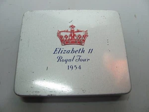 Four Square Commemorative 1954 Queen Elizabeth Royal Tour Aussie Cigarettes Tin - Picture 1 of 13