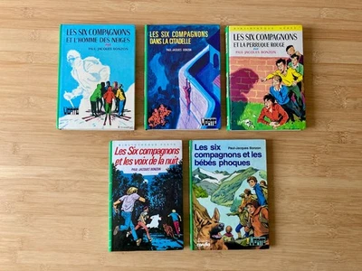 Les six compagnons - P. J.  Bonzon - lot de 5 livres vintage Bibliothèque verte  - Photo 1/4