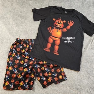 Five Nights at Freddy's Youth Boy's Large Pajama Set Shorts T-Shirt Elastic - Picture 1 of 8