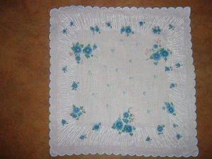 Vintage Handkerchief Floral Pattern 12"x12" (A) - Picture 1 of 3
