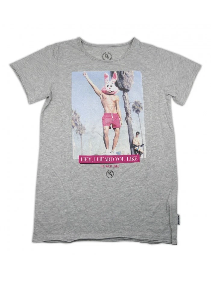 Boom Bap T-Shirt Uomo Art. MRL0017 Rabbit Boy Grigio Foto 1 de 1