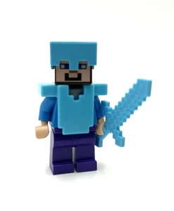LEGO Steve Diamond Armor Helm lila Beine 21122 Minecraft - Bild 1 von 4