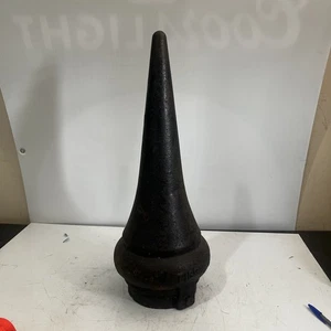 Antique RAILROAD TRAIN BRIDGE POST FINIAL TOP Heavy CAST IRON Victorian Salvage - Picture 1 of 20