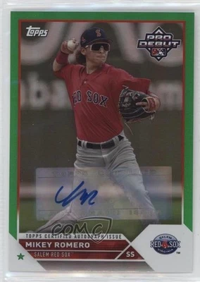 2023 Topps Pro Debut Green Foil Auto /99 Mikey Romero #PD-45 Auto - Image 1 of 2