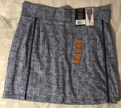 Jones New York NY Signature Pull-On Skort Blue Abstract Size Medium NEW NWT - Image 1 of 4