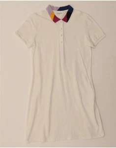 LACOSTE Womens Slim Fit Polo Dress Size 40 Medium White Cotton CG15 - Picture 1 of 3