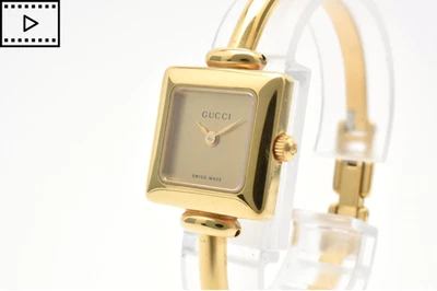 Reloj de cuarzo vintage [Exc+5] GUCCI 1900L brazalete dorado cuadrado 20 mm para mujer JAPÓN Foto 1 de 4