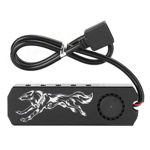 Solid State Drive Radiator Cooler RGB Desktop M2 2280 Heatsink With Fan NEW - Afbeelding 1 van 12