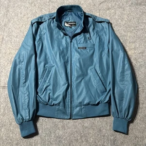 Chaqueta Members Only Para Hombre Talla 40 Pequeña Cremallera Completa Bolsillos Bordados Verde/Azul - Imagen 1 de 11