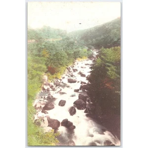 Postkarte der malerischen Flusslandschaft in Japan getönt - Bild 1 von 3
