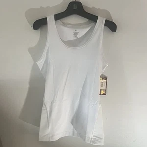 TOMMIE COPPER Tank Womens Lower Back Support Tank White Sz LG - Picture 1 of 4