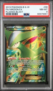 Pokemon Card Virizion EX Full Art 96/101 Black & White Plasma Blast PSA 8 - Picture 1 of 2