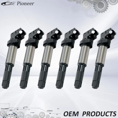 Set Of 6PCS Ignition Coils For BMW 323 325 328 330 335 525 530i X5 Z4 l6 UF515 Foto 1 de 4