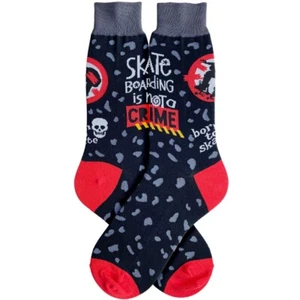 Skateboarding Men's Crew Socks Size 10-13 Foot Traffic Novelty Fashion New - Picture 1 of 1