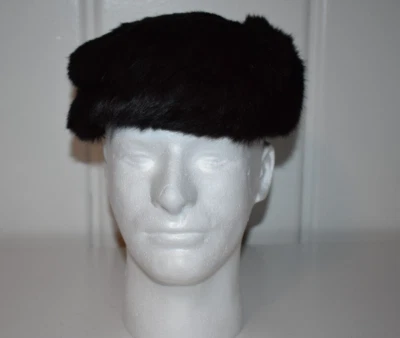 VINTAGE CUSTOM GENUINE MINK FUR 3 oz. PILLBOX HAT CAP - Image 1 of 4