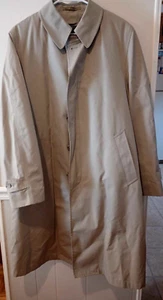 Raintamer Insulated Trench Coat Removable Liner Tan Mens Size 40 Reg  - Picture 1 of 7