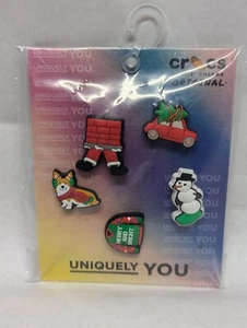 Crocs Jibbitz Uniquely You Wonderful Time 5 Pack Christmas New on Card - Picture 1 of 2