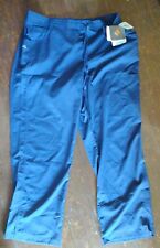 NWT Barco NRG Medical Scrub Pants XXL 4 PKT Front Tie Straight Leg indigo Blue