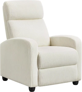 Corduroy Recliner Chair Single Sofa Home Theater Seating Adjustable Modern Recli - Picture 1 of 12