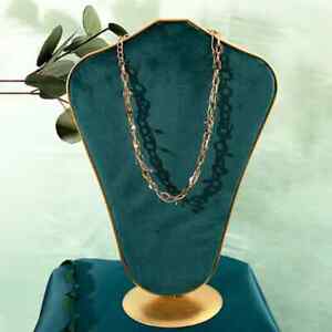 Collier velours modèle buste spectacle porte-bijoux organisateur pendentifs support d'exposition