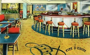 Fife & Drum Restaurant Postcard - Hotel Witherill Plattsburg New York - Picture 1 of 2