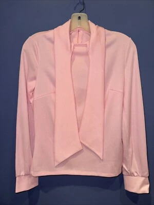 Top rosa para mujer 6, tejido a tope, Jonathan Logan, rosa, secretaria 1960 corbata cuello nueva con etiquetas Foto 1 de 4