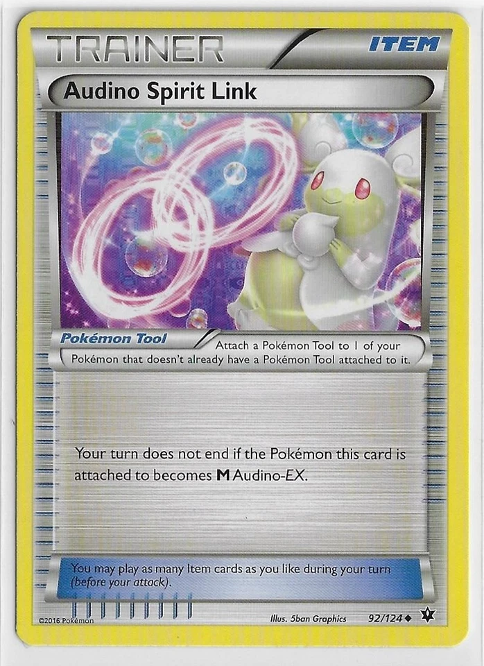 POKEMON NINTENDO XY Fates Collide NM Uncommon Trainer #92/124 AUDINO SPIRIT LINK - Image 1 of 1