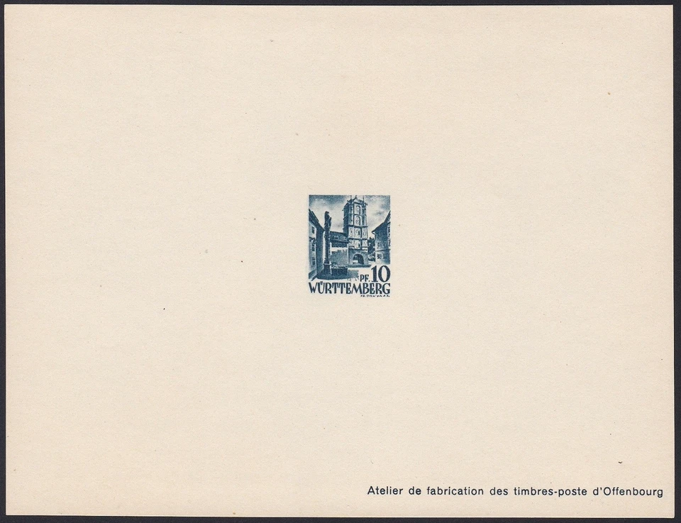 Germany Occu. Wurttemberg Sc8N3 Architecture, Town Gate of Wangen, Allgau, Proof - Image 1 of 1