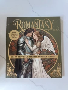 Romantasy Coloring Book Over 100 Beautiful Fantasy Romance Scenes FREE SHIPPING - Foto 1 di 8