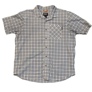 Timberland Pro Flex Original Fit Blue Gray Short Sleeve Vented Shirt Men Size XL - Picture 1 of 11