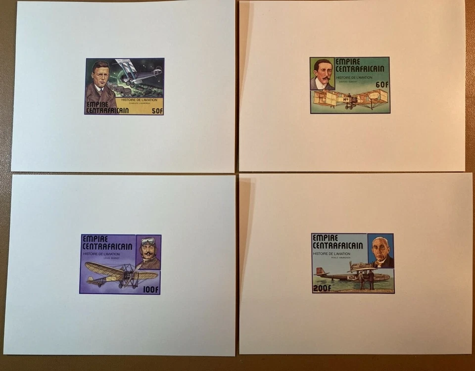 Central African Republic #297-302 History of Aviation 1977 set - Image 1 of 2