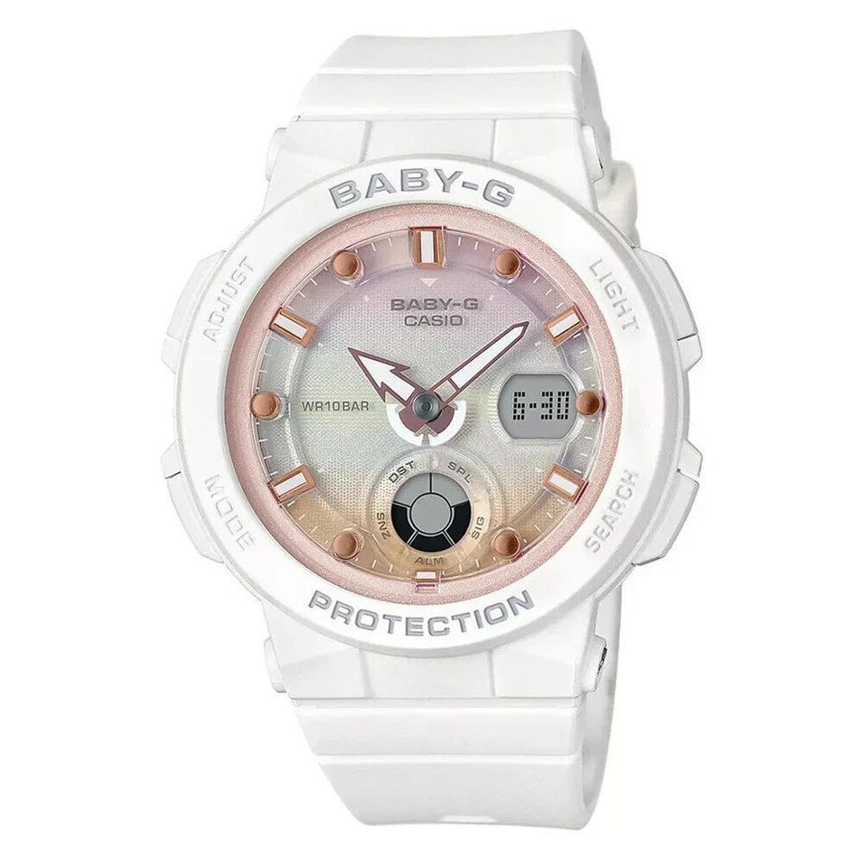 Casio Ladies Baby-G Digital Quartz White Resin Watch - BGA-250-7A2DR NEW - Image 1 of 4